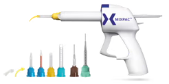 Aplicador MIXPAC com a linha completa de pontas T-Mixer